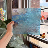 Blue Iridescent Transparent Ripple Wissmach Sheet Glass – RL368