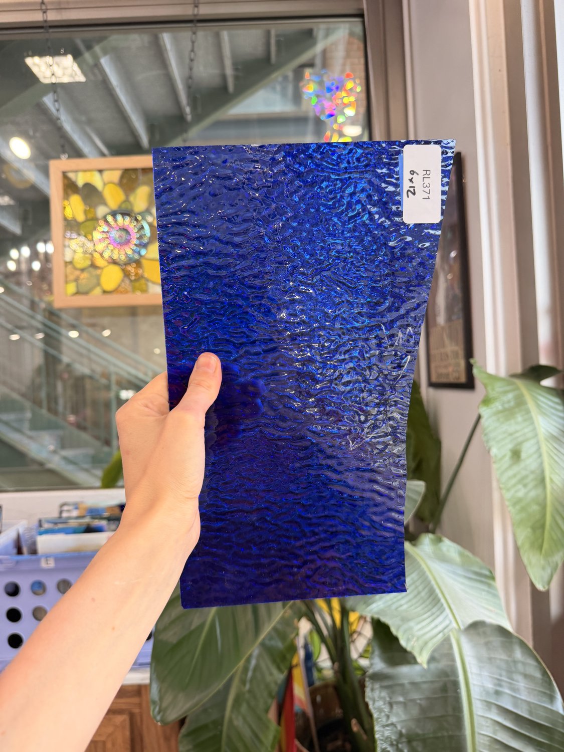 Cobalt Blue Ripple Wissmach Sheet Glass – RL371