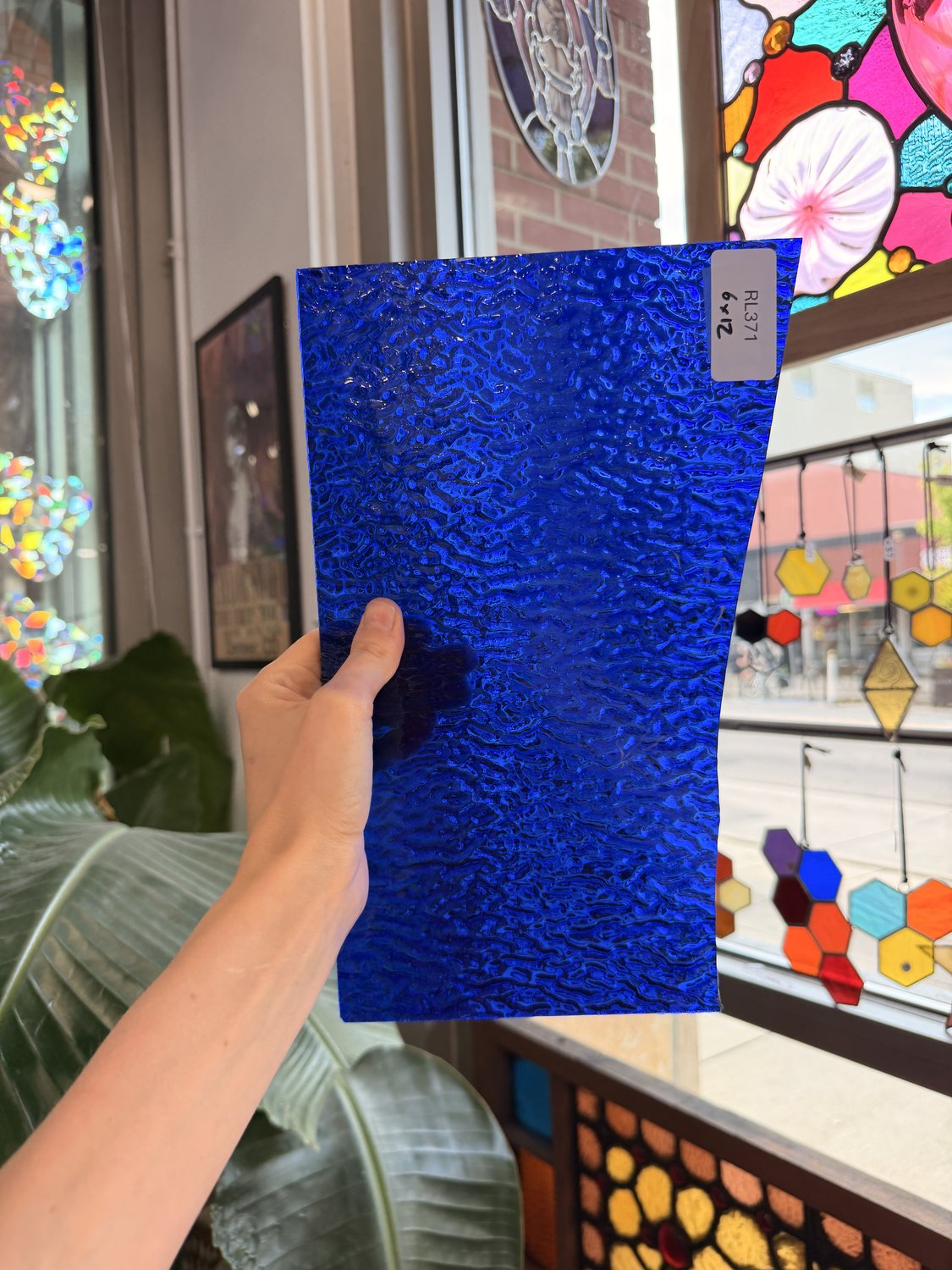 Cobalt Blue Ripple Wissmach Sheet Glass – RL371