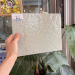 Cream Vanilla Mottled Single Roll Bullseye Sheet Glass