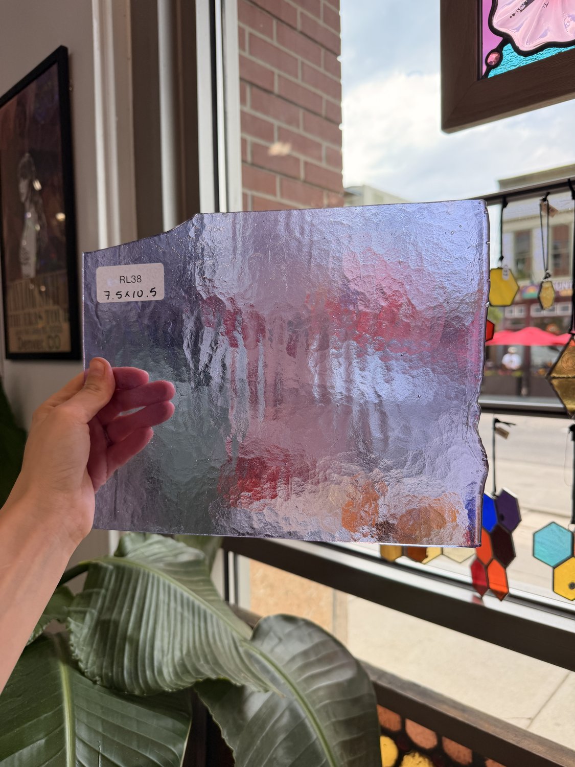 Transparent Single Rolled Light Purple Neolavender Bullseye Fusible 90 COE Sheet Glass