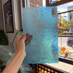 Blue Iridescent Transparent Ripple Wissmach Sheet Glass – RL399