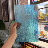 Blue Iridescent Transparent Ripple Wissmach Sheet Glass – RL399