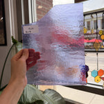 Transparent Single Rolled Light Purple Neolavender Bullseye Fusible 90 COE Sheet Glass
