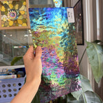 Iridescent Purple 311V Florentine Textured Transparent Wissmach Sheet Glass
