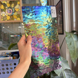 Iridescent Purple 311V Florentine Textured Transparent Wissmach Sheet Glass