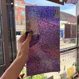 Iridescent Purple 311V Florentine Textured Transparent Wissmach Sheet Glass