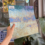 Blue Iridescent Transparent Ripple Wissmach Sheet Glass – RL405