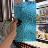 Caribbean Blue Transparent Textured Wissmach Florentine Sheet Glass – RL407
