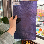 Dark Violet Dew Drop Purple Textured Wissmach Sheet Glass