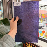 Dark Violet Dew Drop Purple Textured Wissmach Sheet Glass