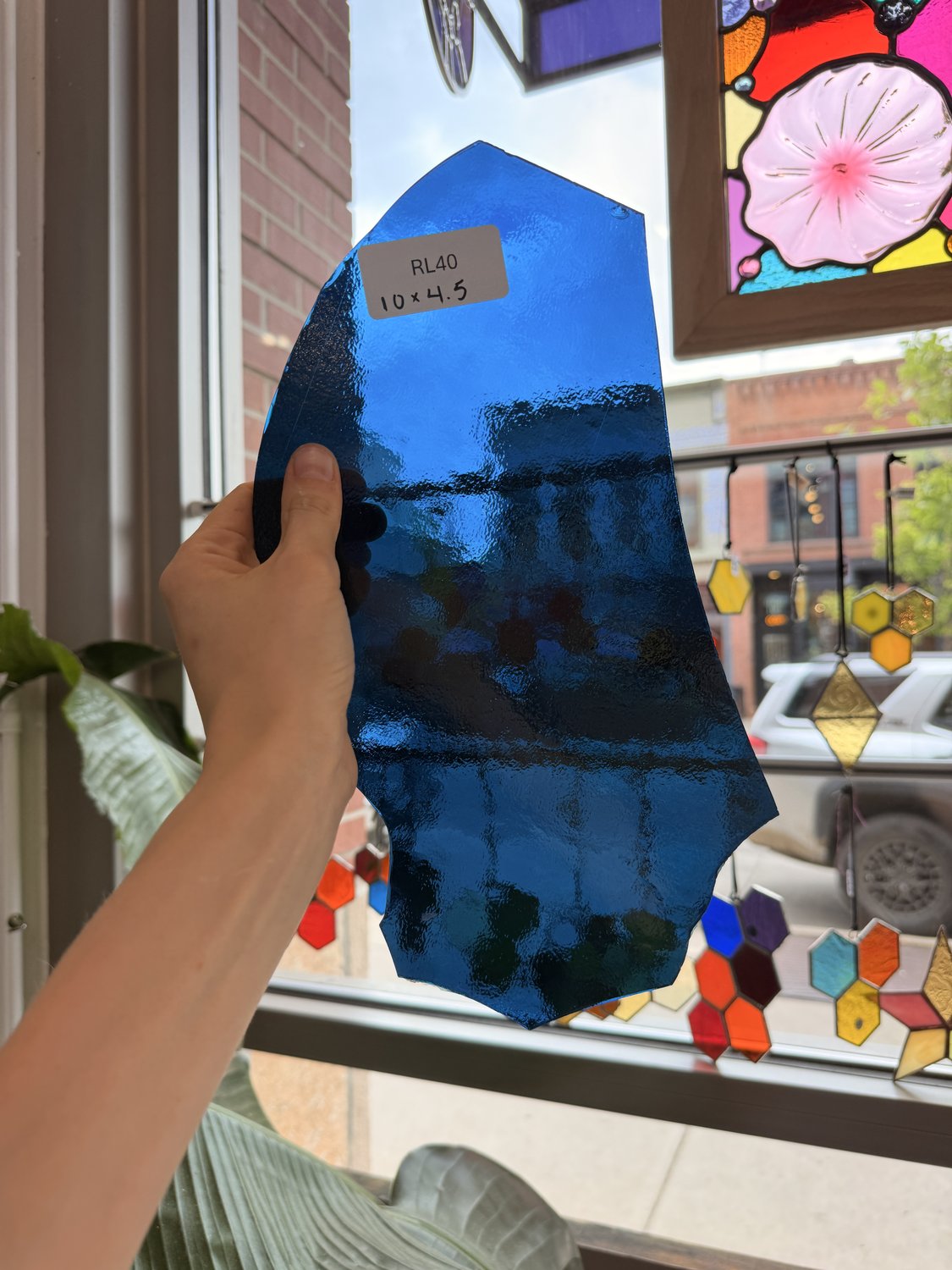 Dark Blue Transparent Textured Wissmach Sheet Glass