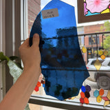 Dark Blue Transparent Textured Wissmach Sheet Glass
