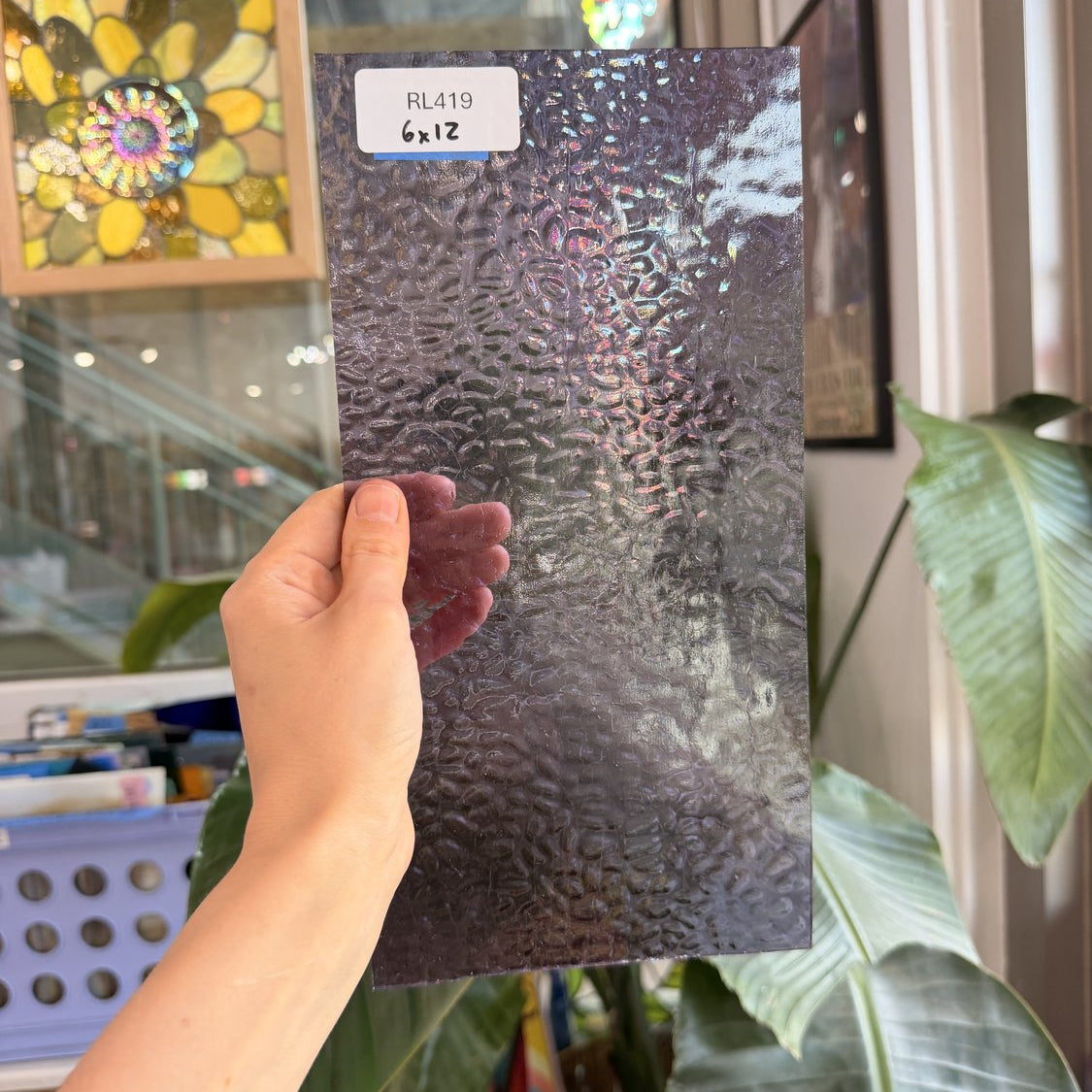 Transparent Light Purple English Muffle Wissmach Sheet Glass