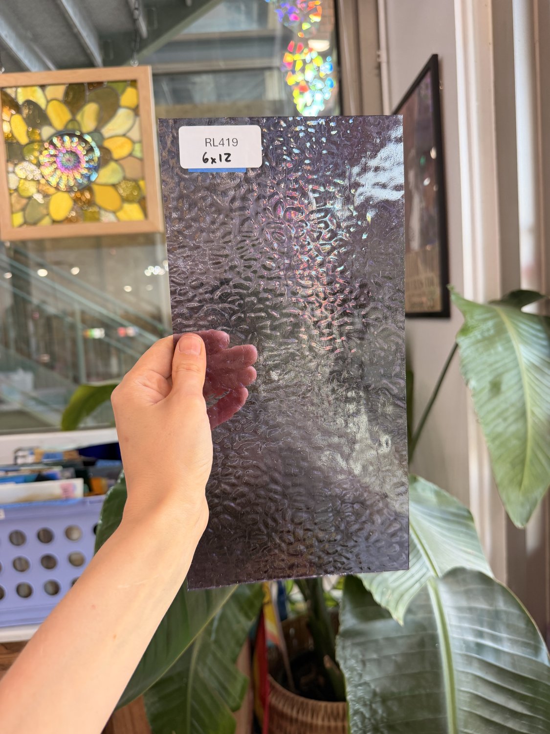 Transparent Light Purple English Muffle Wissmach Sheet Glass