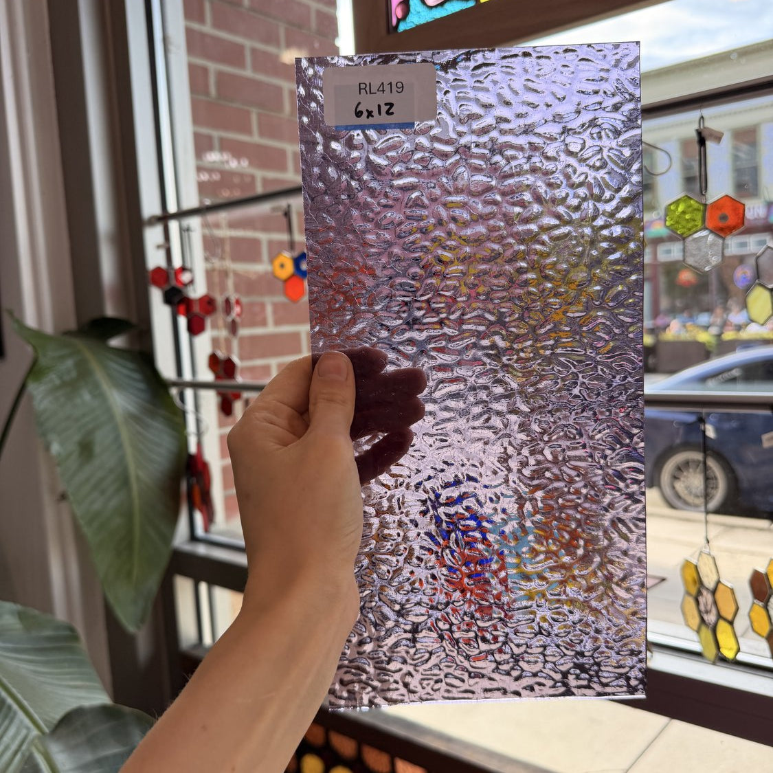 Transparent Light Purple English Muffle Wissmach Sheet Glass