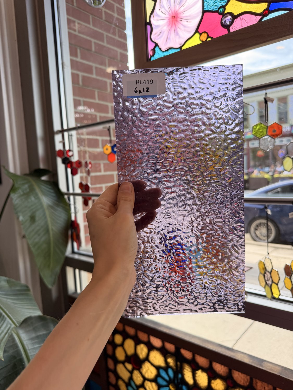 Transparent Light Purple English Muffle Wissmach Sheet Glass