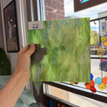 Medium Green Iridescent Wissmach Sheet Glass