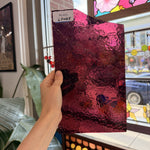 Merlot Pink Red Transparent Textured Sheet Glass
