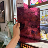 Merlot Pink Red Transparent Textured Sheet Glass