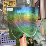 Sparkling Spruce Oceanside Iridescent Green Aventurine Fusers Reserve System 96 COE Sheet Glass – RL428
