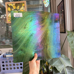 Sparkling Spruce Oceanside Iridescent Green Aventurine Fusers Reserve System 96 COE Sheet Glass – RL429
