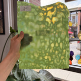 Apple Green Dappled Mottled Sheet Glass