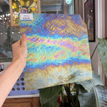 Green Iridescent White Wispy Wissmach Sheet Glass – RL431