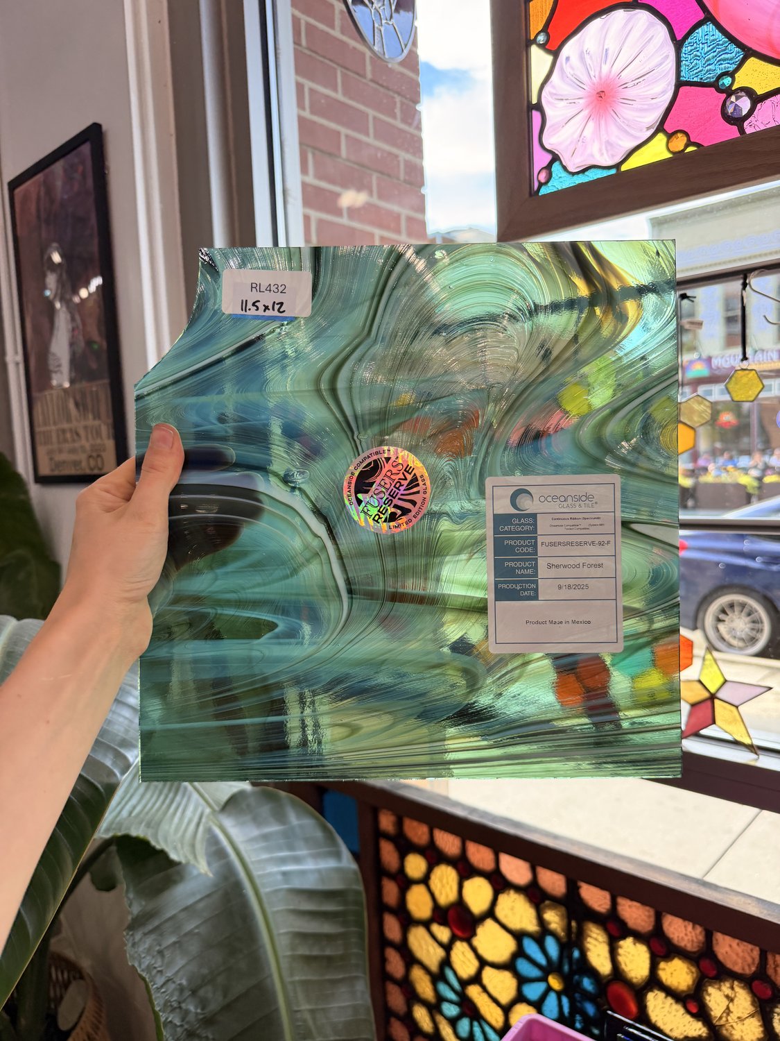Sherwood Forest Oceanside Sheet Glass Fusible 96 COE Sheet Glass – RL432