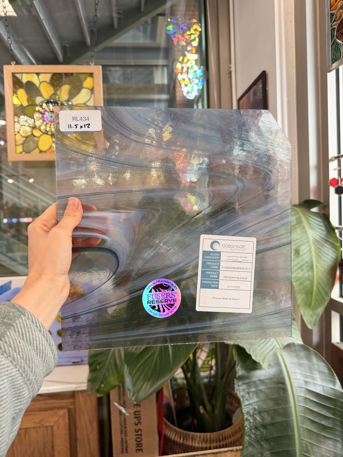 Whispering Lotus Fuser Reserve Oceanside Fusible 96 COE Sheet Glass