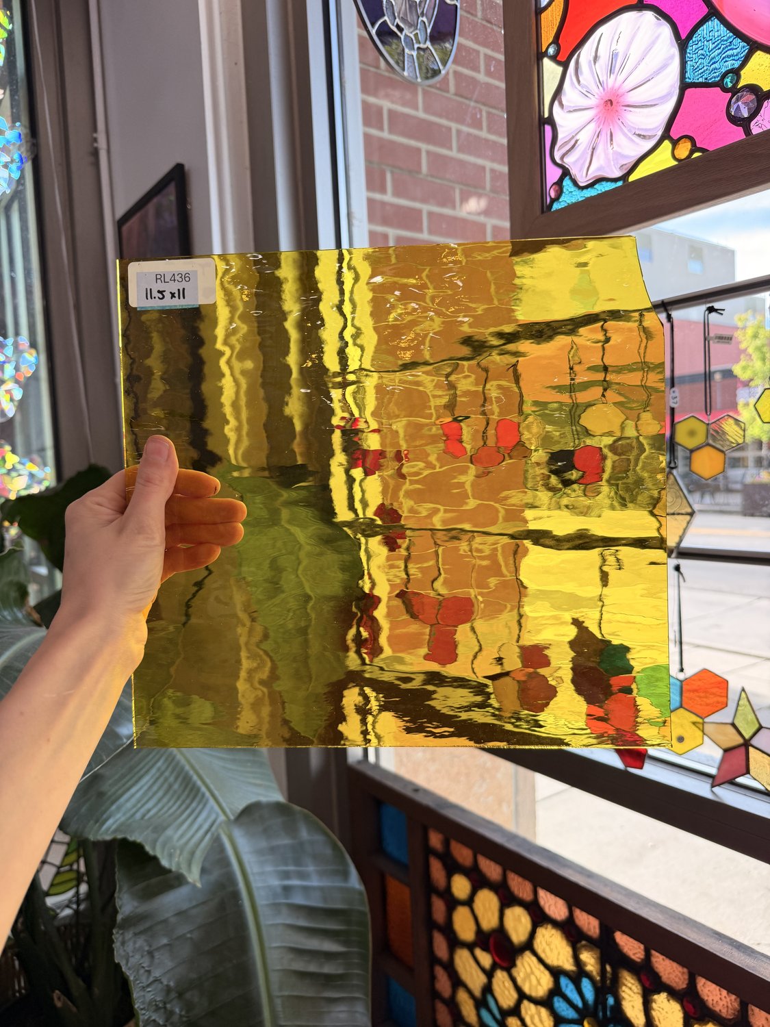 Yellow Transparent Waterglass Oceanside Sheet Glass Fusible 96 COE Sheet Glass