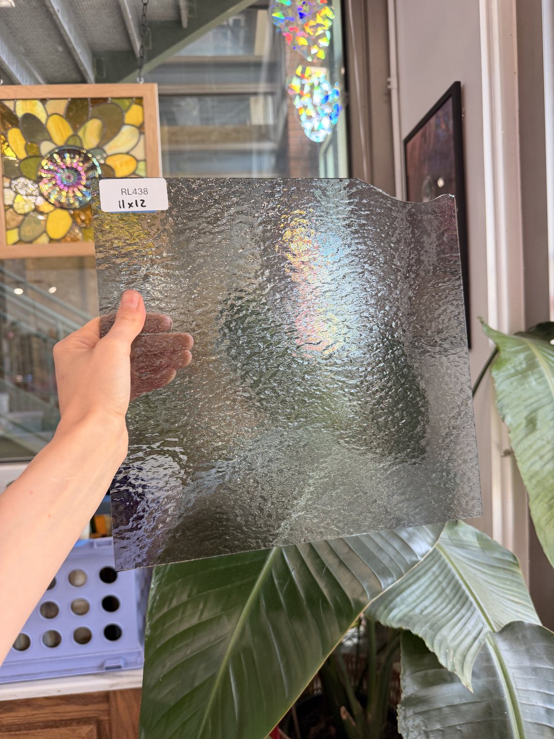Gray Transparent Rough Rolled Oceanside Fusible 96 COE Sheet Glass – RL438