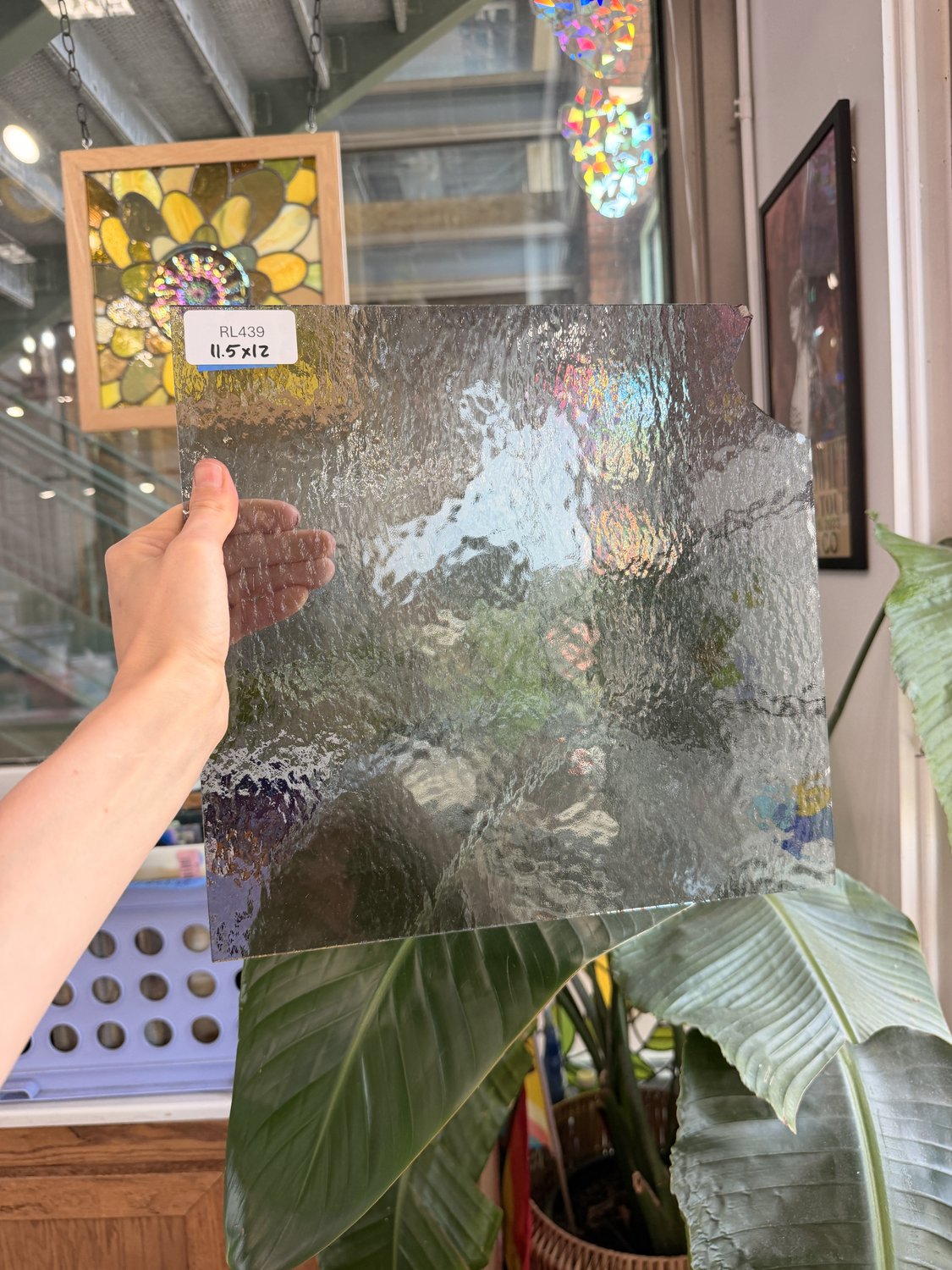 Gray Transparent Rough Rolled Oceanside Fusible 96 COE Sheet Glass – RL439