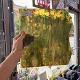 Tan Green Mixed Mottled Sheet Glass
