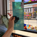 Teal White Wispy Opal Kokomo Sheet Glass – RL440