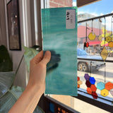 Teal White Wispy Opal Kokomo Sheet Glass – RL441