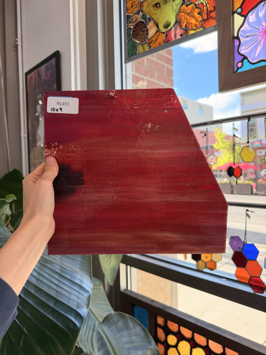 Mixed Red Wispy Chicago Art Glass Sheet Glass – RL451