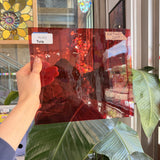 Transparent Light Red on Clear Flash Glass Sheet Glass – RL452