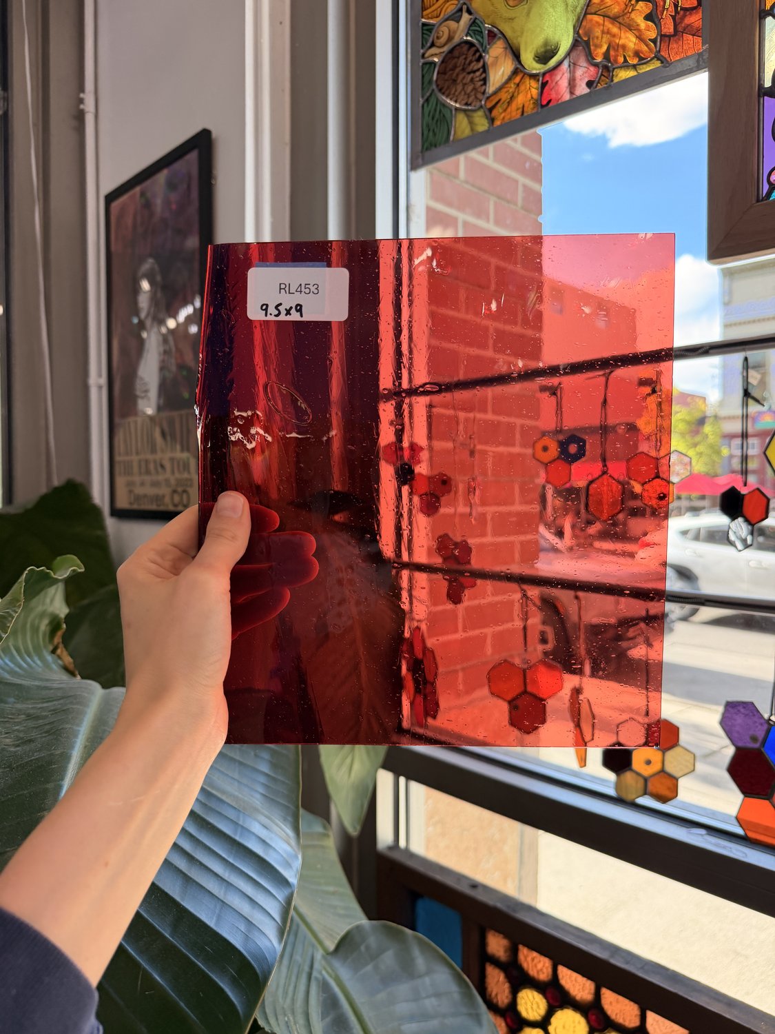 Transparent Light Red on Clear Flash Glass Sheet Glass – RL453