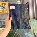 Mixed Blue Amber Granite Textured Vintage Uroboros Sheet Glass – RL455
