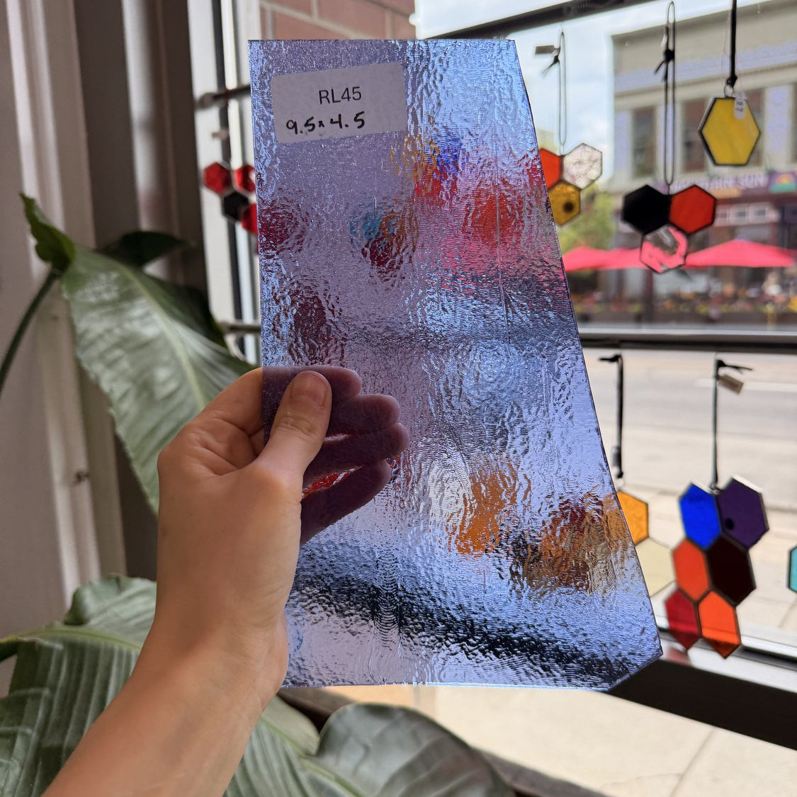 Transparent Neolavender Purple Bullseye Fusible 90 COE Sheet Glass