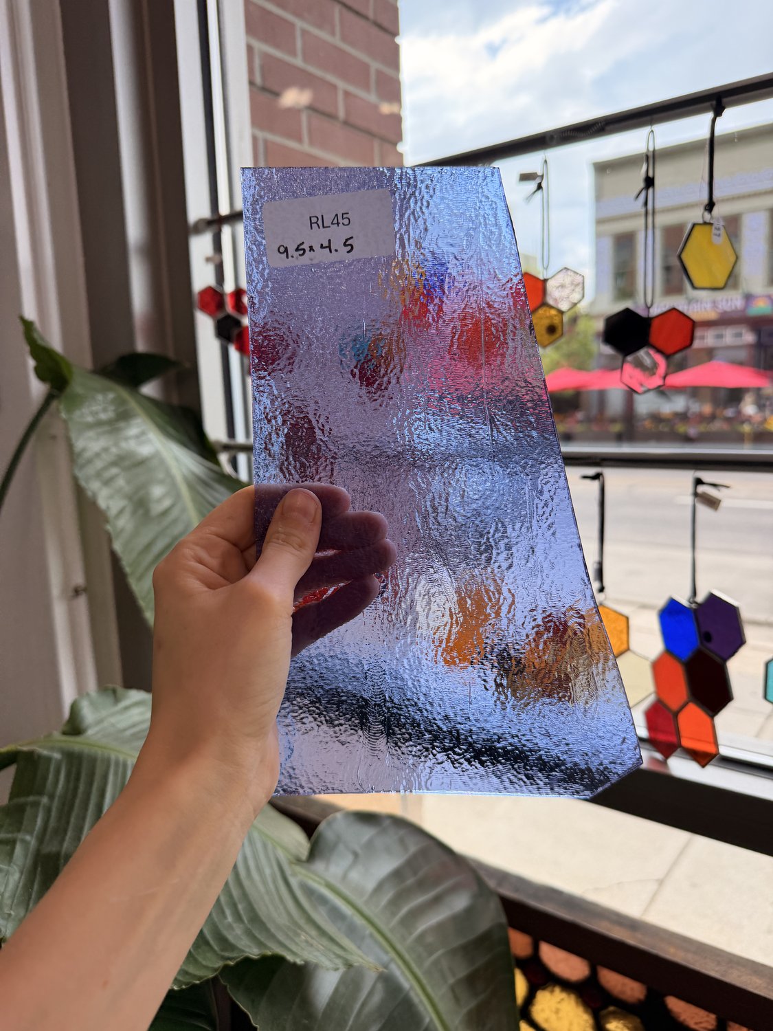 Transparent Neolavender Purple Bullseye Fusible 90 COE Sheet Glass