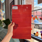 Dark Red White Wispy Opal Kokomo Sheet Glass – RL461