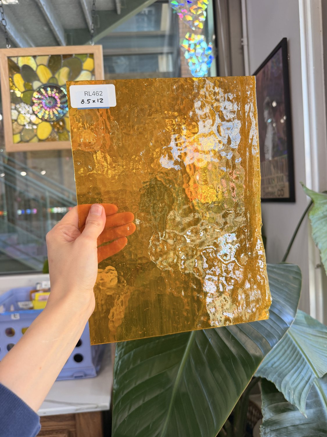 Marigold Yellow Transparent Textured Sheet Glass – RL462
