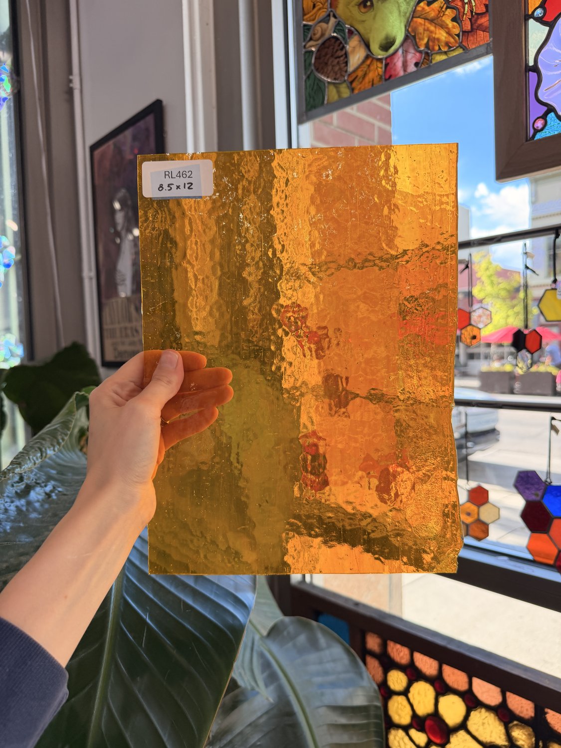 Marigold Yellow Transparent Textured Sheet Glass – RL462