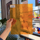 Marigold Yellow Transparent Textured Sheet Glass – RL462