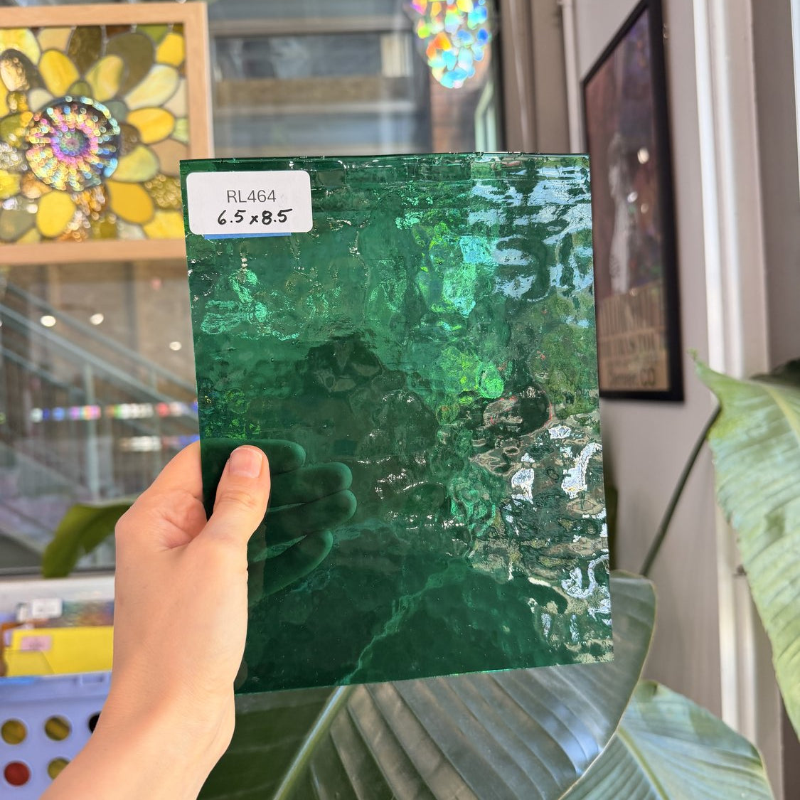 Green Textured Transparent Hammered Choicce Sheet Glass