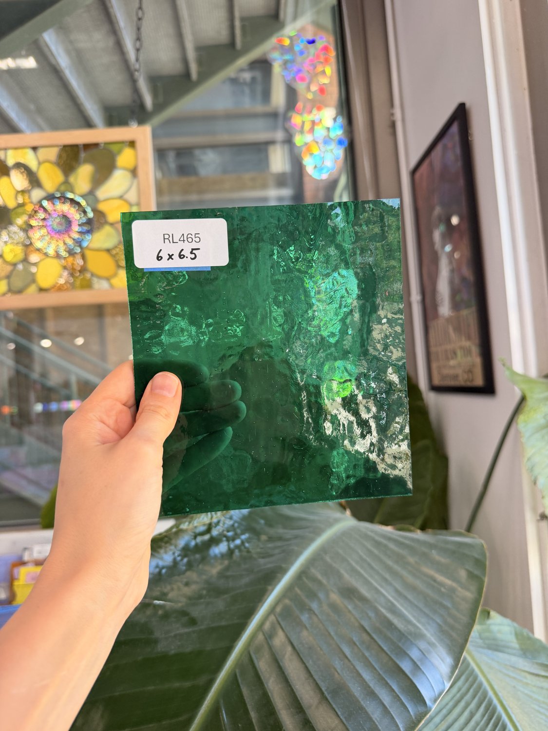 Green Textured Transparent Hammered Choicce Sheet Glass – RL465