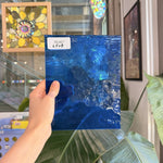 Medium Blue Transparent Hammered Textured Sheet Glass – RL467