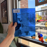 Medium Blue Transparent Hammered Textured Sheet Glass – RL467